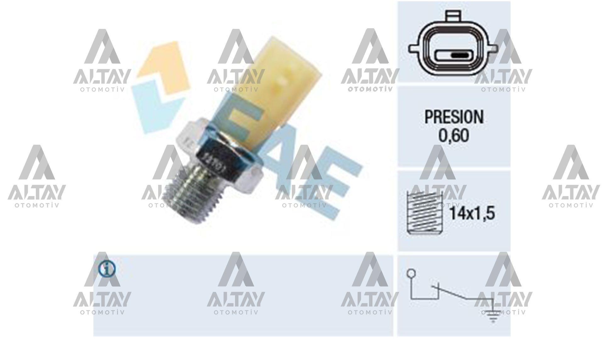 MÜŞÜR YAĞ CLIO / MEGANE / KANGOO / LAGUNA / SCENIC / DUSTER / LOGAN / SANDERO / TRAFIC / MASTER / MOVANO / QASHQAI / JUKE / NOTE / MICRA / NAVARA / A180 BEYAZ 14x1.5 (0.60 BAR)