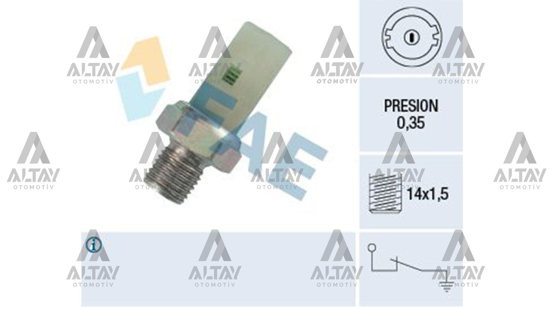 MÜŞÜR YAĞ R9 / R11 / R19 / R21 / CLIO / MEGANE / LOGAN K7M-K7J BEYAZ SOKET 14x1.5 (0.35 BAR)