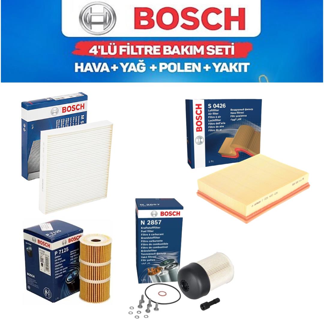 Navara D23 2016-2021 YS23 Dizel- Bosch 4'lü Bakım Seti Yağ-Hava-Polen-Mazot Filtresi