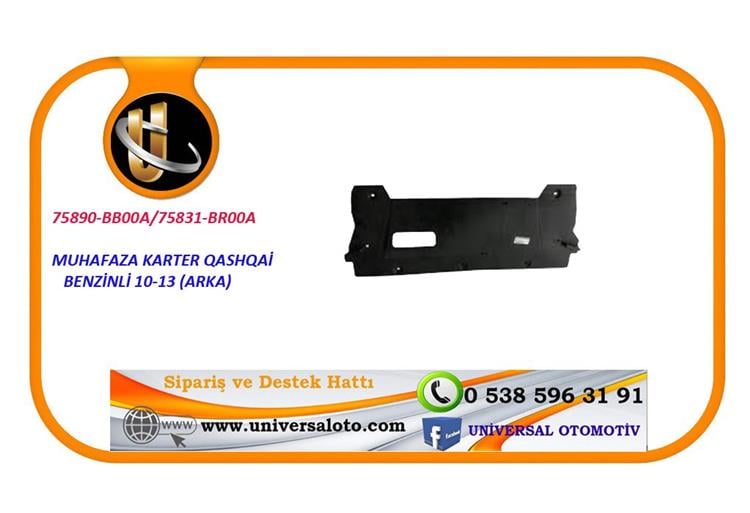 Nıssan Muhafaza Karter Qashqai Benzinli 10-13 (Arka) - 75890-BB00A/75831-BR00A