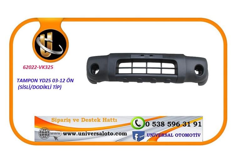 Nıssan Tampon Yd25 03-05 Ön (Sisli Bodikli) - 62022-VK325