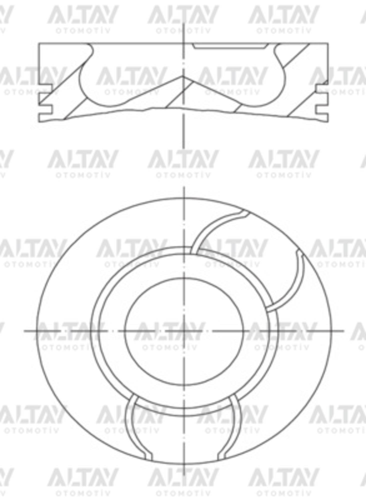 PİSTON SEGMANLI 206 / 307 / BIPPER / NEMO / FIESTA 1.4HDI DV4TD STD1 73.7mm (0.20mm KISA)