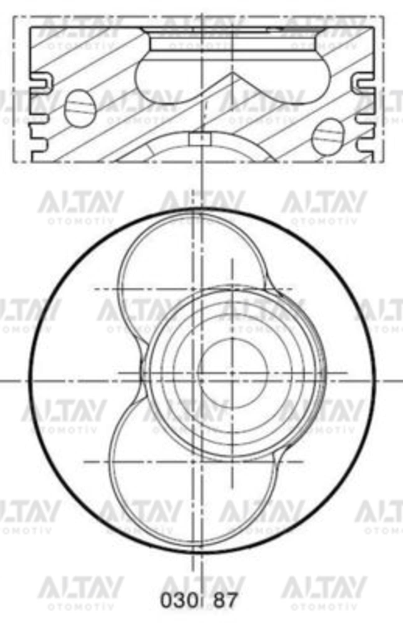 PİSTON SEGMANLI (3-4 SİLİNDİR) T5 / PASSAT 01-10 1.9TDI AXB-AVF-AWX 050