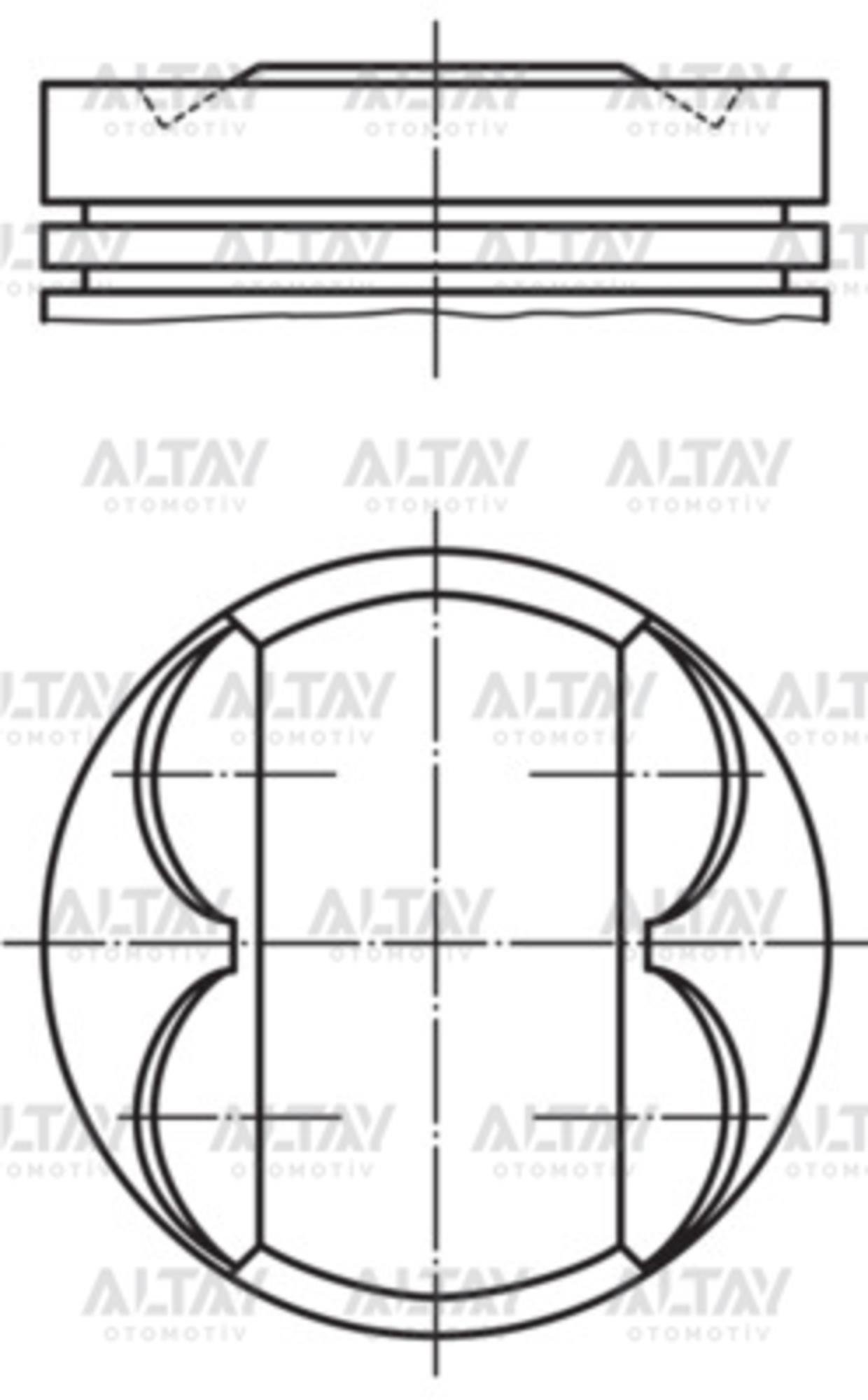 PİSTON SEGMANLI CORSA D 06= / AVEO 11= 1.2 A12XER EURO5 73.4mm 050