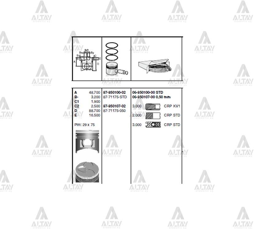 PİSTON SEGMANLI H-100  97-06 MİNİBÜS 0.50