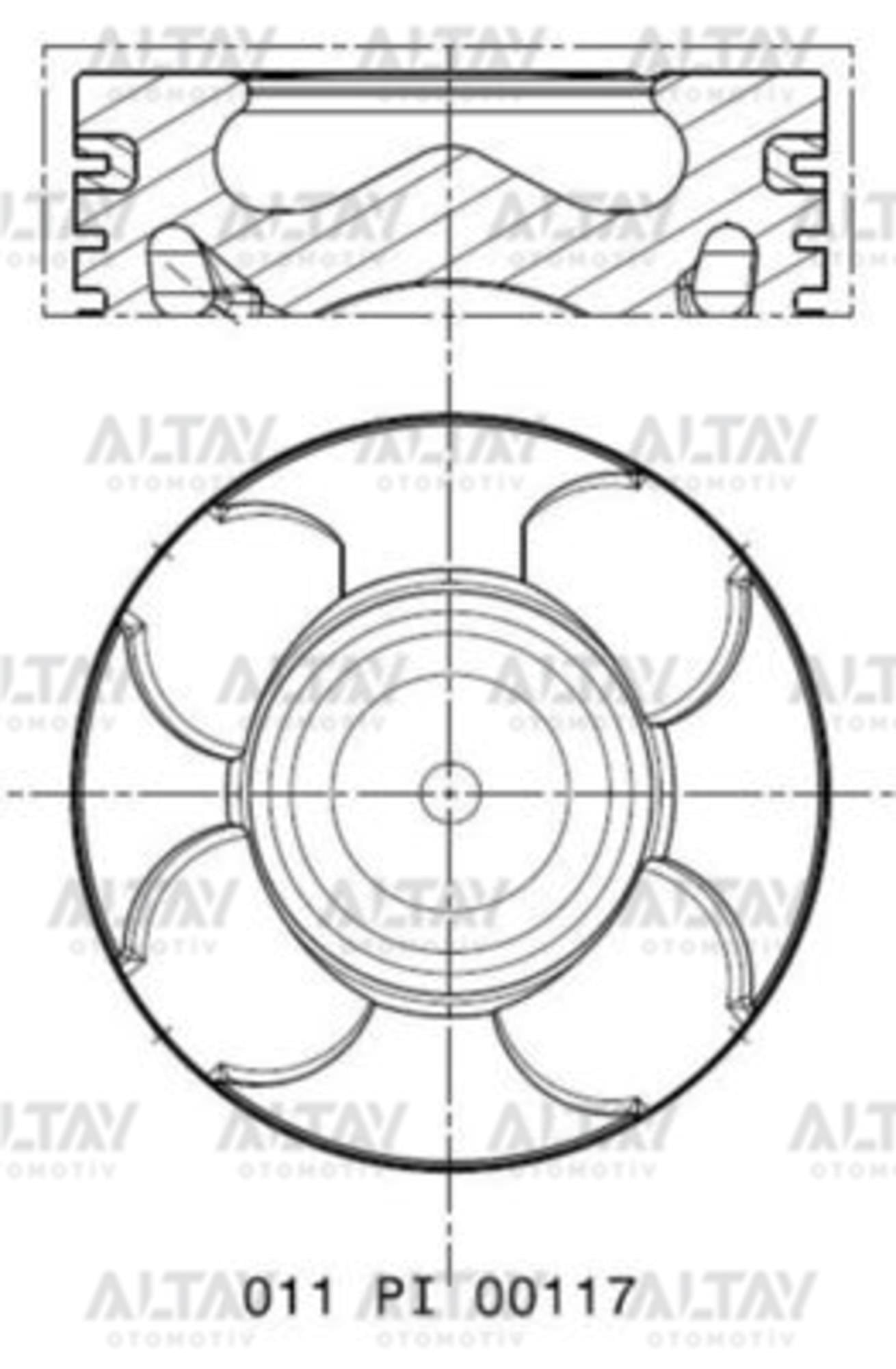 PİSTON SEGMANLI LINEA / ASTRA H 1.3JTD-1.3CDTI A13DTE 69.6mm EURO5 040 YANMA ODA 37mm