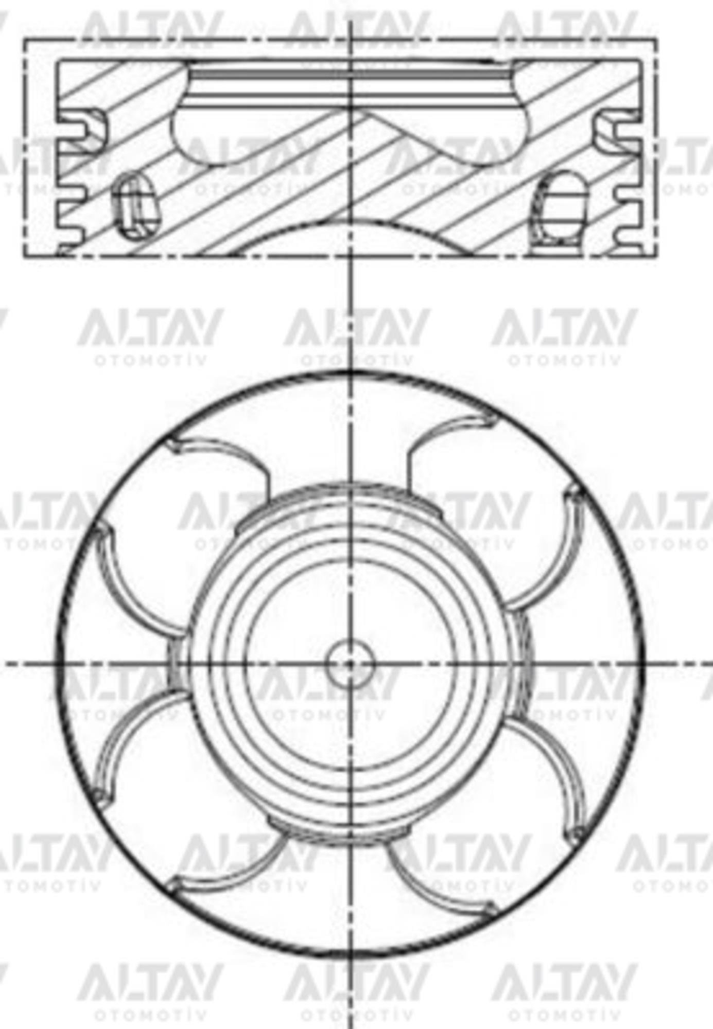 PİSTON SEGMANLI LINEA / DOBLO / ASTRA H 1.3JTD-Z13DTH 90HP 0801 69.6mm (0.20mm KISA)