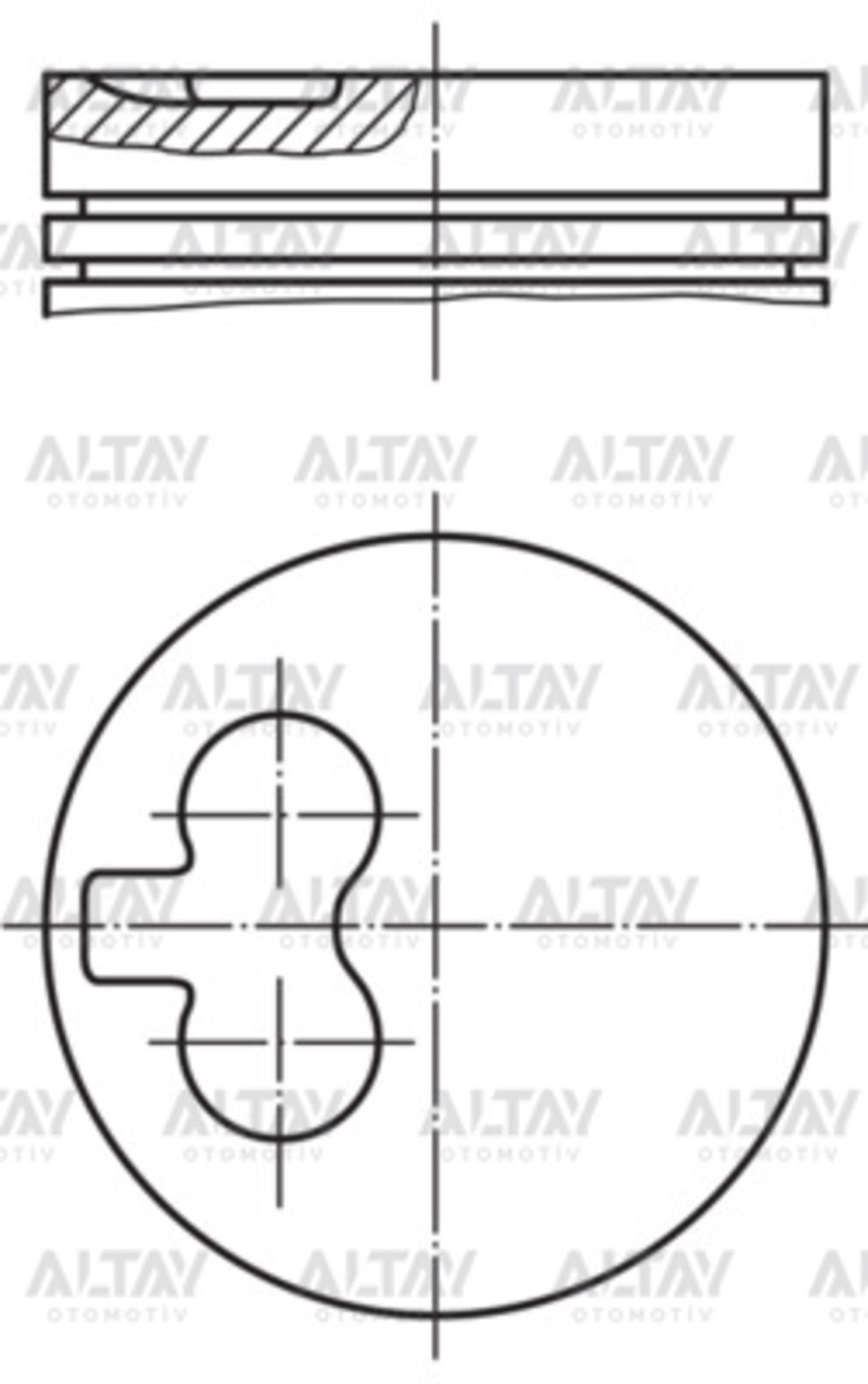 PİSTON SEGMANLI PARTNER 1.9D DW8 STD1 82.2mm (0.20mm KISA)
