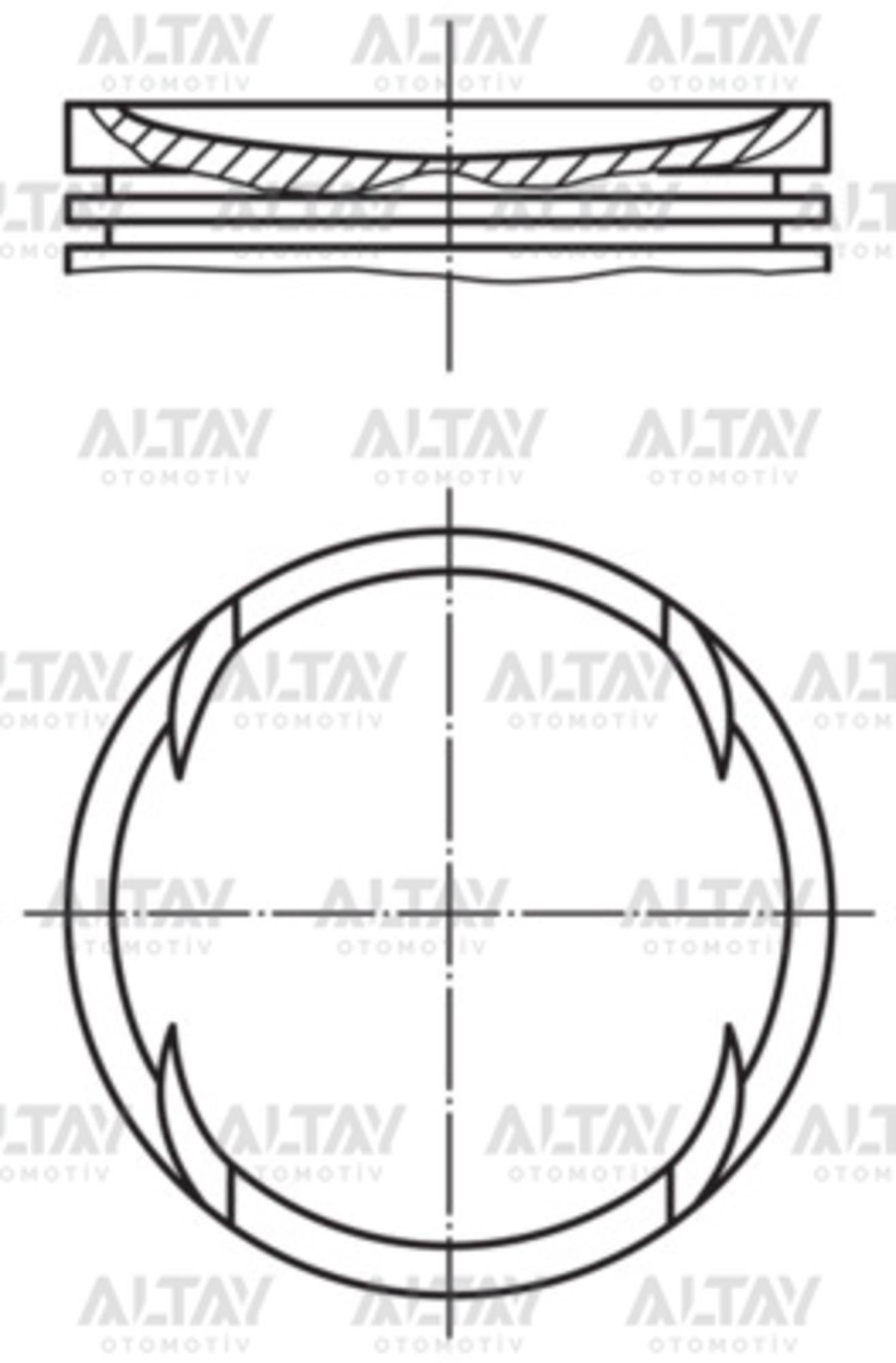 PİSTON SEGMANLI POLO / CORDOBA / FABİA 99-09 1.4 16V AHW-AFH-BBY-BBZ-BKY-BUD 050