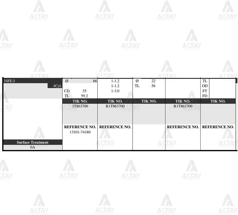 PİSTON TAKIM CORONA 2.0L /  92-95 / 3SFE / 86.00mm / STD