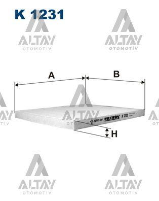 POLEN FİLTRESİ CERATO 05= / SORENTO 11= / TUCSON 05-09 / CARNİVAL 06 = KARBONSUZ