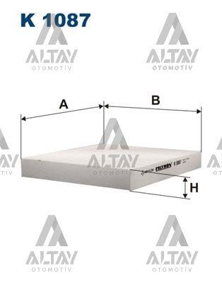 POLEN FİLTRESİ CIVIC  97-02 / CRV  97-01 / HRV / LANCER 08= / OUTLENDER 09= KARBONSUZ