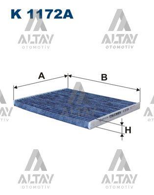 POLEN FİLTRESİ DOBLO / FIORINO / PUNTO / GRENDE PUNTO / CORSA D 07= KARBONLU
