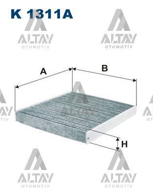 POLEN FİLTRESİ GOLF7 / A3 / PASSAT / CRAFTER / LEON / TIGUAN / OCTAVIA 13= KARBONLU