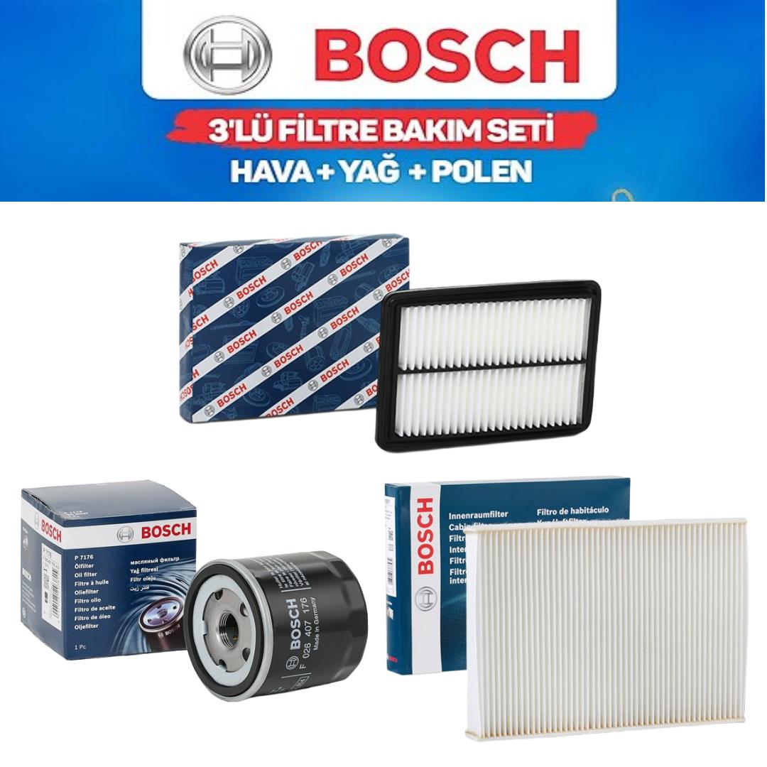 Qashqai J11 2014-2022 1,5 Dizel K9K - Bosch 3'lü Bakım Seti Yağ-Hava-Polen Filtresi