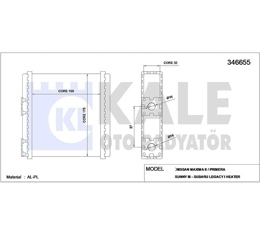 RADYATÖR KALORİFER PRIMERA90-95 /SUNNY90-94 / MICRA92-00 MEKANİK