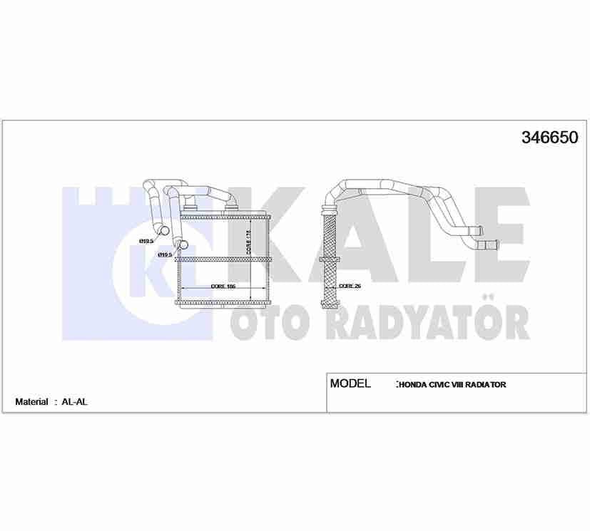 RADYATÖR KALORİFER QASHQAI 07-13 / X-TRAIL BRAZING