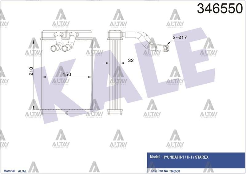 RADYATÖR KALORİFER STAREX 02-08 100HP / D4BH ÖN BRAZING