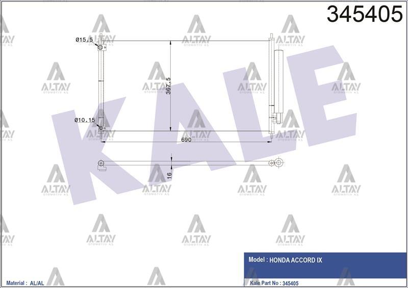 RADYATÖR KLİMA ACCORD IX 2.0 2.4 16V 3.0 V6 24V 13=