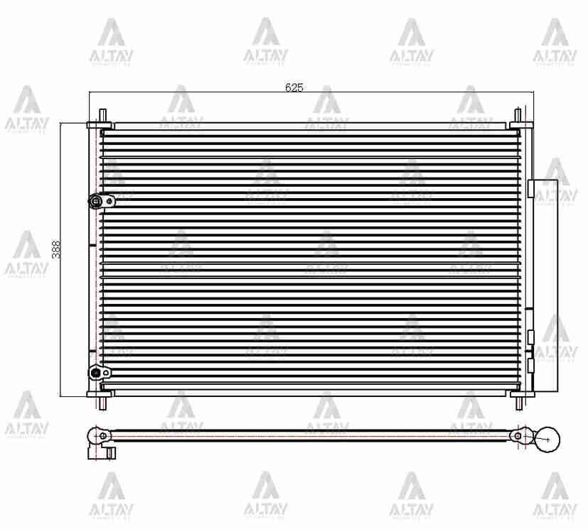 RADYATÖR KLİMA COROLLA 06= / AURIS 08= / AVENSIS 08= / VERSO 09= BRAZING