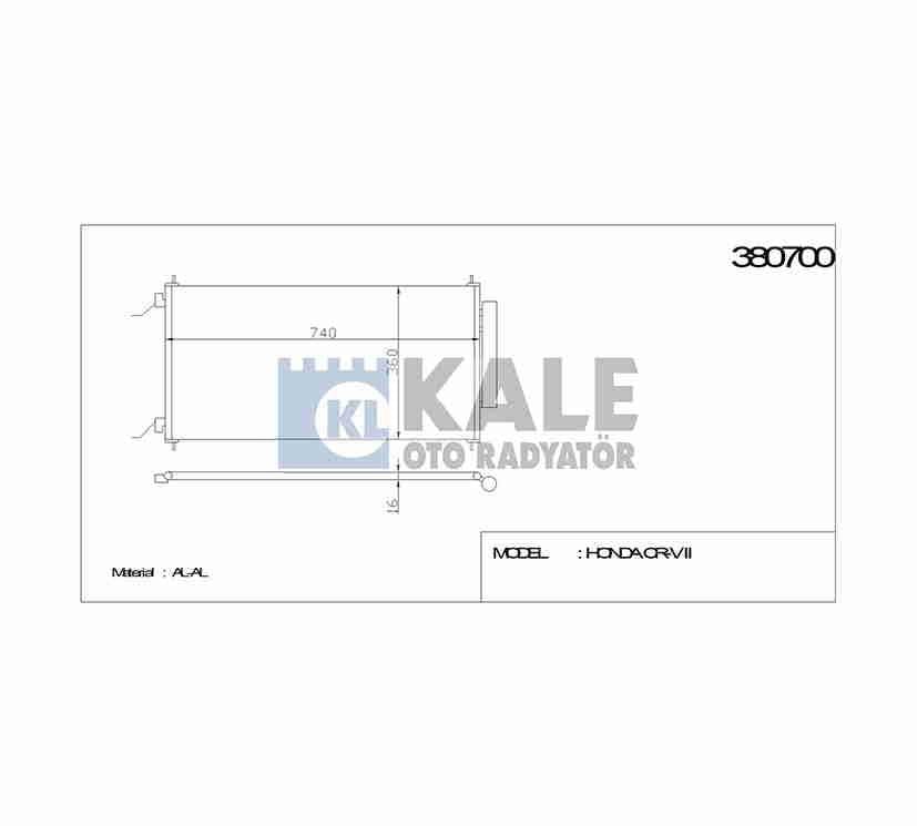 RADYATÖR KLİMA CRV 07-12 705x364x16