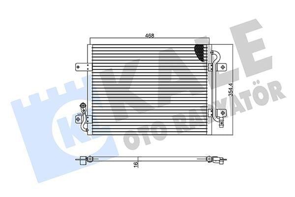 RADYATÖR KLİMA FIAT PALIO 1.4 02= KURUTUCUSUZ [BRAZING AL/AL] [445X350X16] KLİMA RADYATÖRÜ