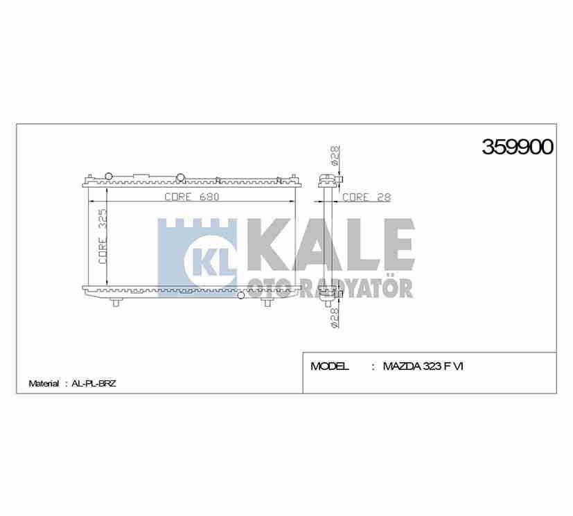 RADYATÖR SU 323 98-01 1.5 / 1.8 FAMILIA M-T BRAZING