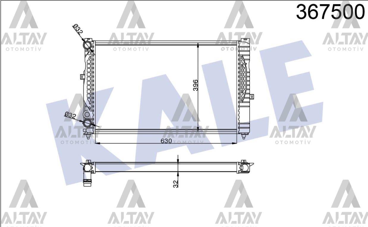 RADYATÖR SU A4 / A6 / PASSAT 97-04 AEB-ALZ-AWT-AVF-AFN 1.6-1.8 -1.9 TDI MANUEL MEKANİK
