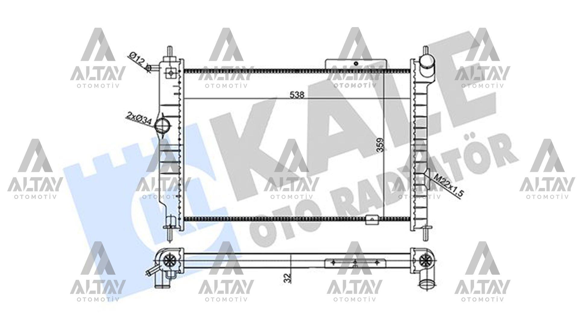 RADYATÖR SU ASTRA F 91-98 / 1.7 D M-T MEKANİK