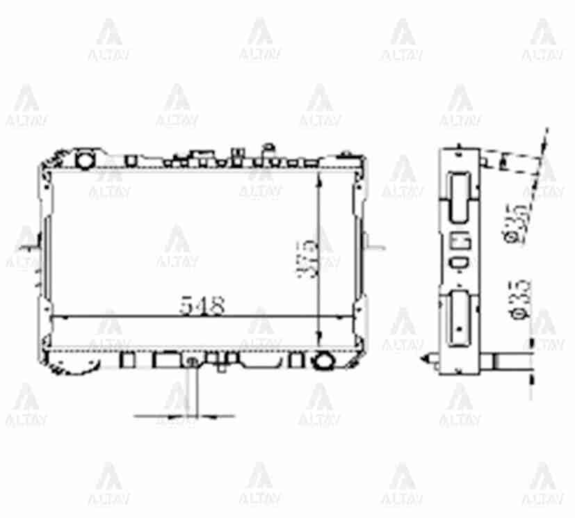 RADYATÖR SU BESTA  92-00 / HI-BESTA 36mm M-T BRAZING