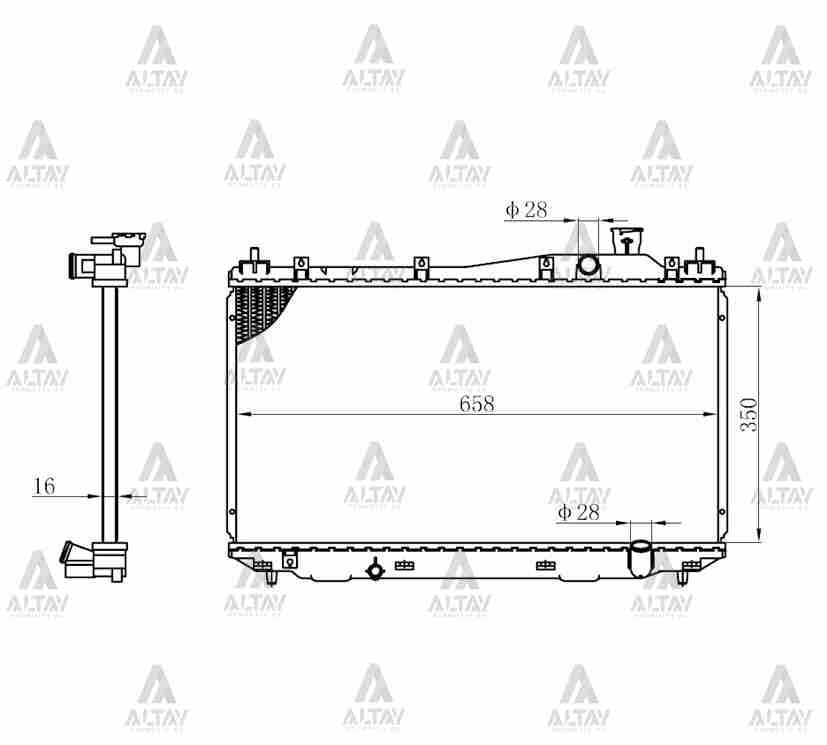 RADYATÖR SU CIVIC 01-06 M-T BRAZING
