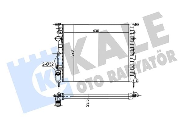 RADYATÖR SU CLIO II 98-05 / KANGOO 98-08 / MEGANE I 96-03 1.4-1.6-1.4-1.6 16V MEKANİK 430X378X23.5mm