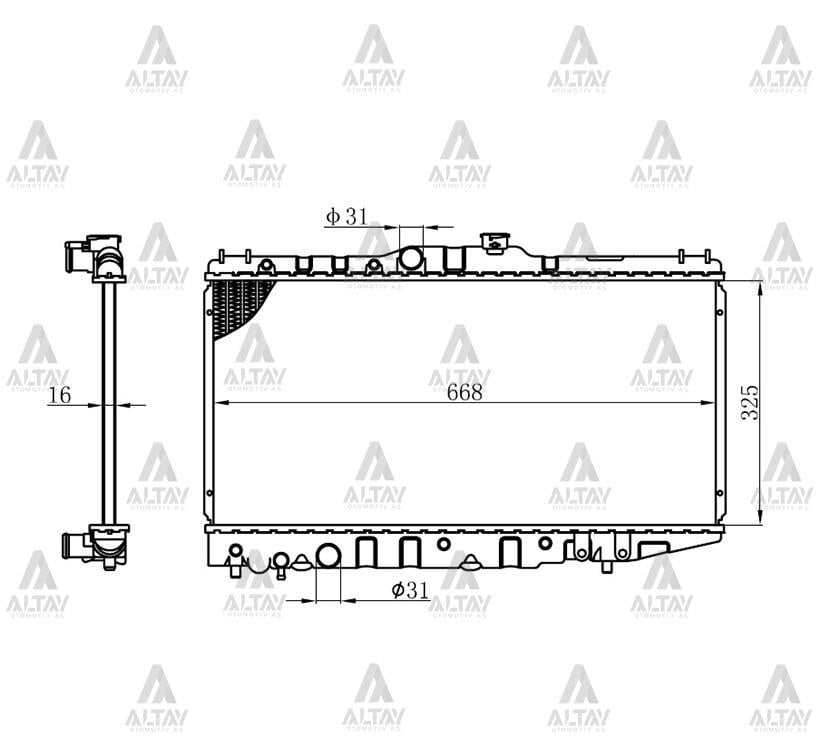 RADYATÖR SU COROLLA    88-92 AE-92 / CORONA AT171 M-T BRAZING