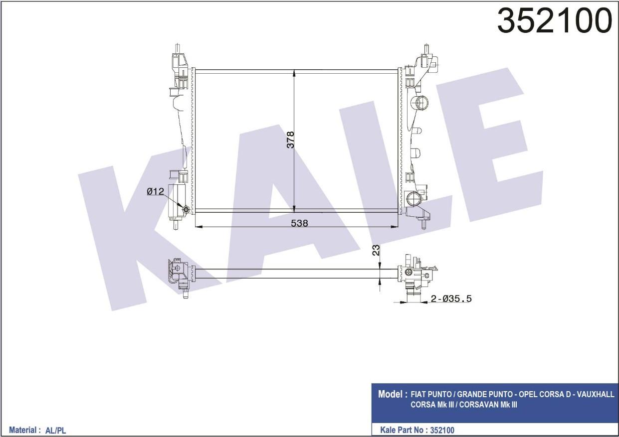 RADYATÖR SU CORSA D 06-14 / 1.2-1.4 M-T BRAZING