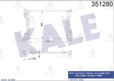 RADYATÖR SU DOBLO 10= / 1.4 M-T BRAZING