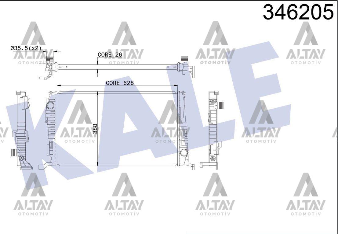 RADYATÖR SU DUSTER 10= 1.5 DCİ (MT) BRAZING