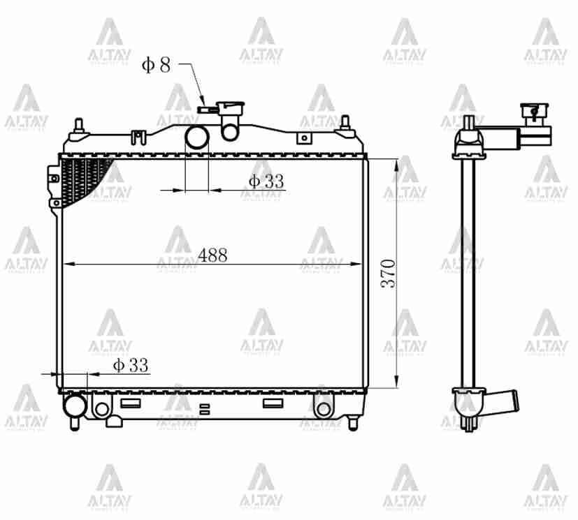RADYATÖR SU GETZ 03-11 BENZİNLİ M-T BRAZING