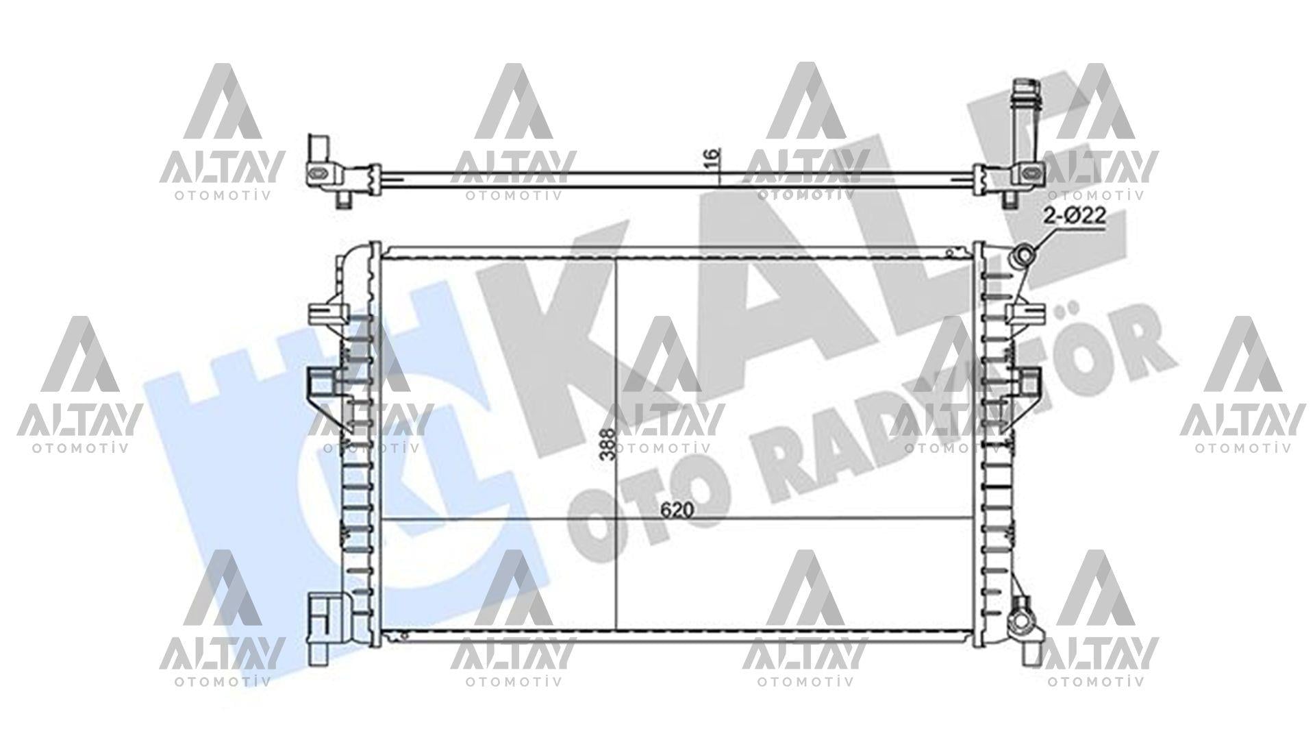 RADYATÖR SU GOLF7 / A3 / LEON / PASSAT 13= CJZB-CYVA-CJZA-CYVB-CPVA-CPTA-CHPA-CLHA-CLHB-CRKA-CRKB 1.2 TSI-1.4 TSI-1.6 TDI BRAZING