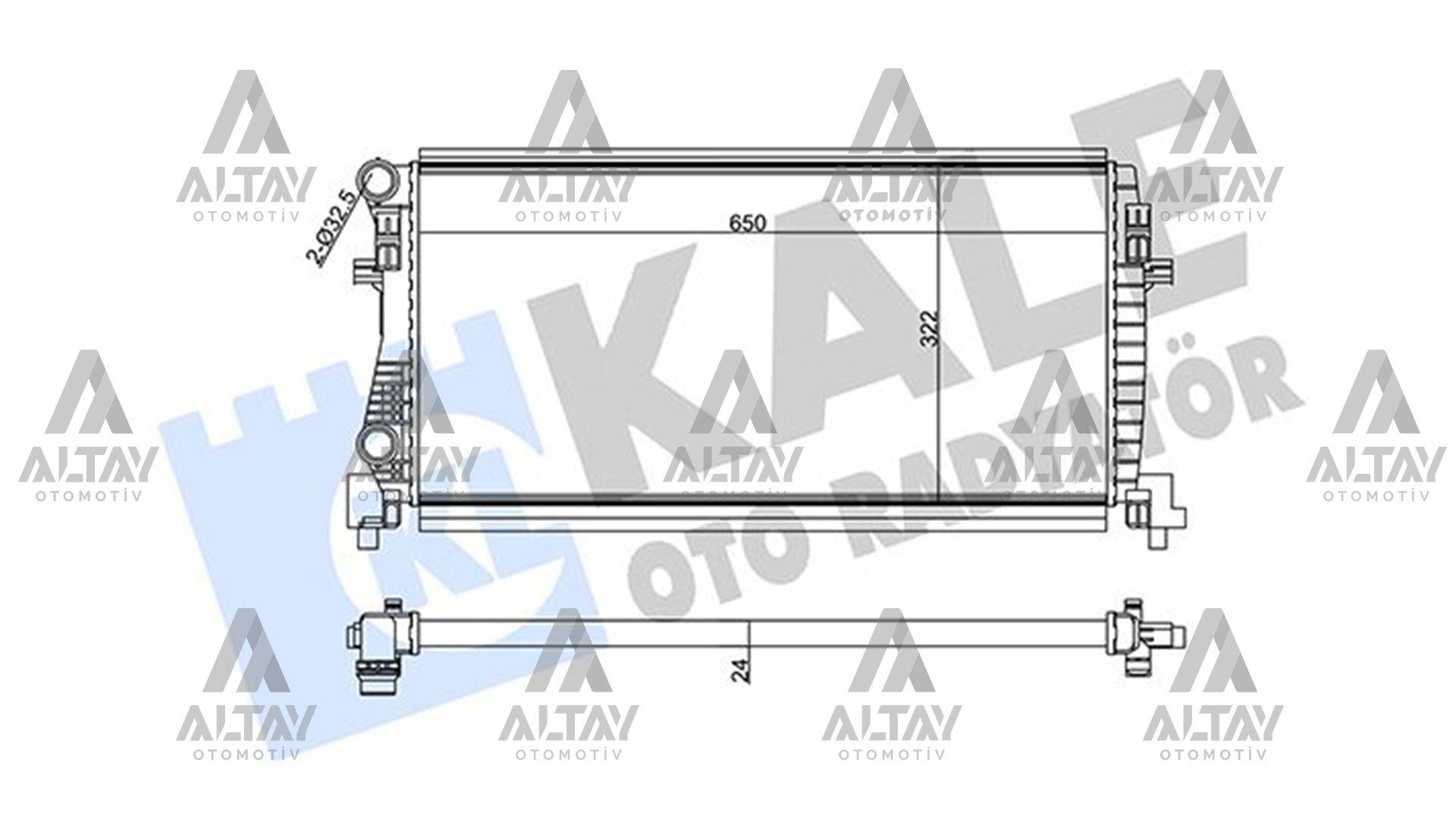 RADYATÖR SU GOLF7 / A3 / LEON 13= CJZA-CJZB-CLHB-CRKB-CRKA 1.2 TSI-1.6 TDI MEKANİK