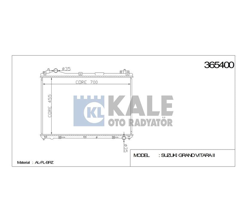 RADYATÖR SU GRAND VITARA 05-15 1.6 3K A-T BRAZING