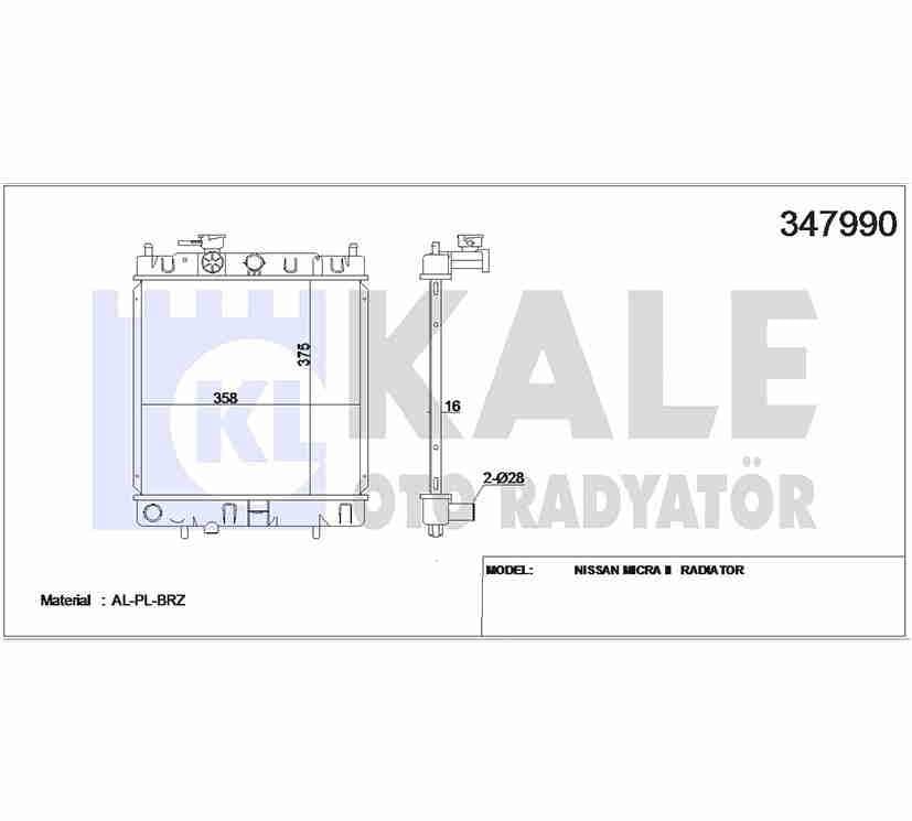 RADYATÖR SU MICRA 92-02 M-T BRAZING