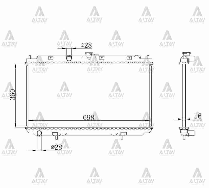 RADYATÖR SU PRIMERA 02-08 / ALMERA 00-06 M-T BRAZING