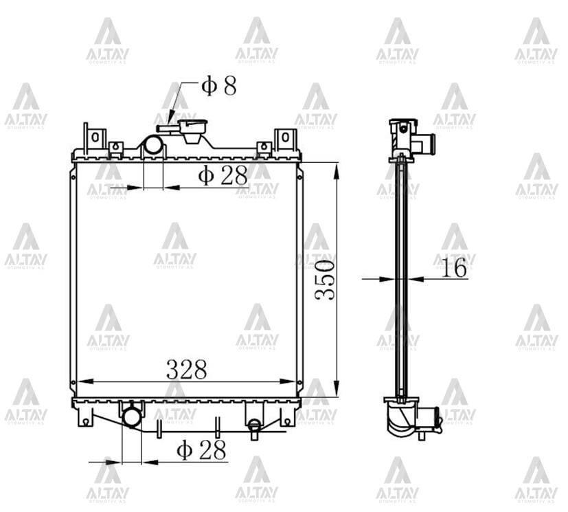 RADYATÖR SU SWIFT  90-01 1.0 / 1.3 M-T BRAZING
