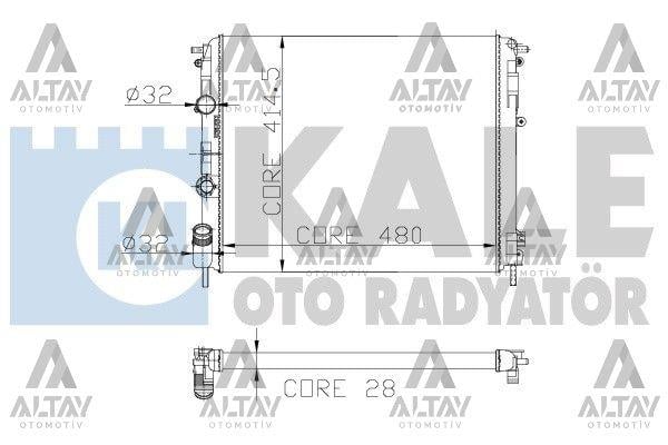 RADYATÖR SU SYMBOL I 03-08 / KANGOO 03-08 / LOGAN 04-12 / SANDERO 08-13 1.5 DCI MEKANİK