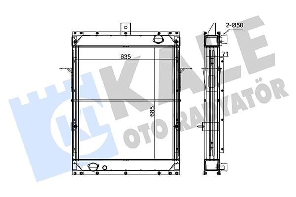 RADYATÖR SU TOYOTA LAND CRUISER PRADA 3.0 D4D 10= 596*516*16