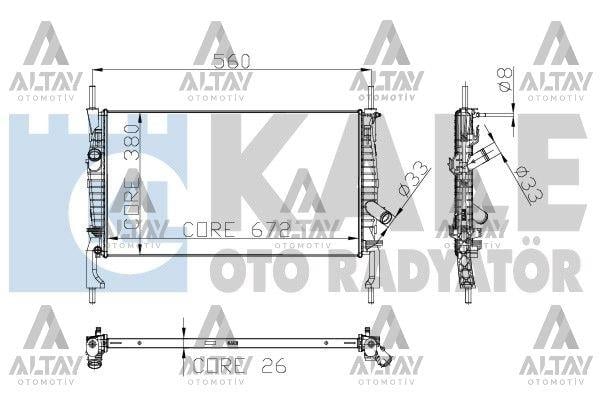 RADYATÖR SU TRANSIT 06-09 V347 / 2.2 TDCI-2.4 TDCI KISA ŞASİ MEKANİK