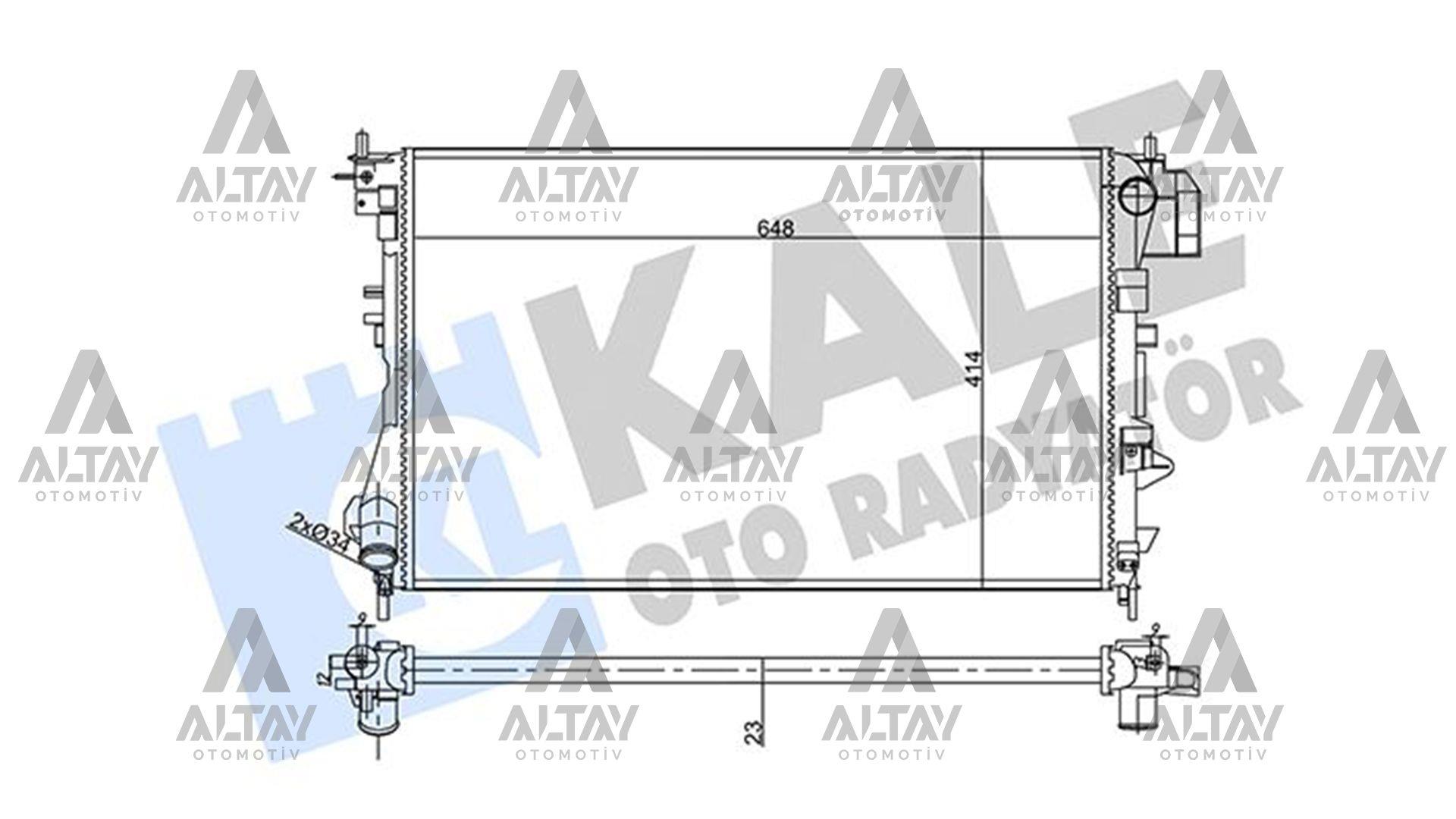 RADYATÖR SU VECTRA C 02-08 / 1.6 16V-1.8 16V M-T MEKANİK