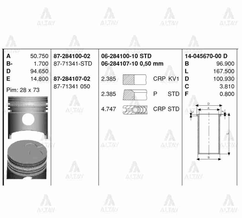 SEGMAN CERES 92-99 / 2.2 050