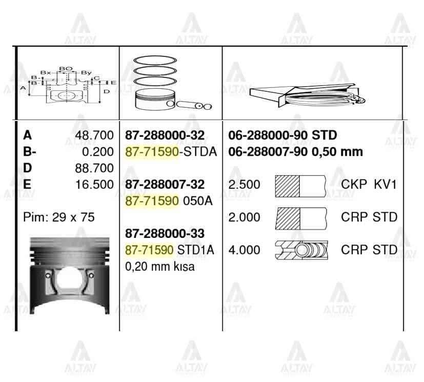 SEGMAN H-100  94-96 / L-300 90-08 STD