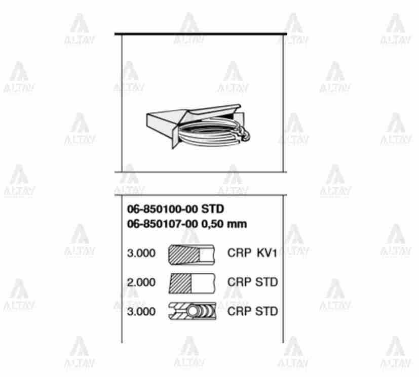 SEGMAN H-100 97= / MİNİBÜS 97-06 / H-100 KAMYONET 97-04 050 (71175 PİSTON UYUMLU)